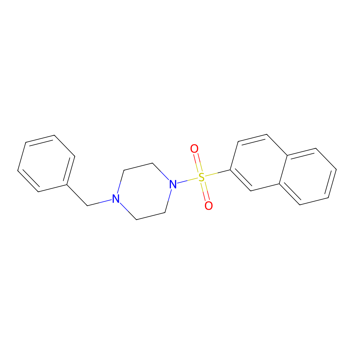 1-Benzyl-4-(naphthalene-2-sulfonyl)piperazine molecular structure, CAS 324067-22-3