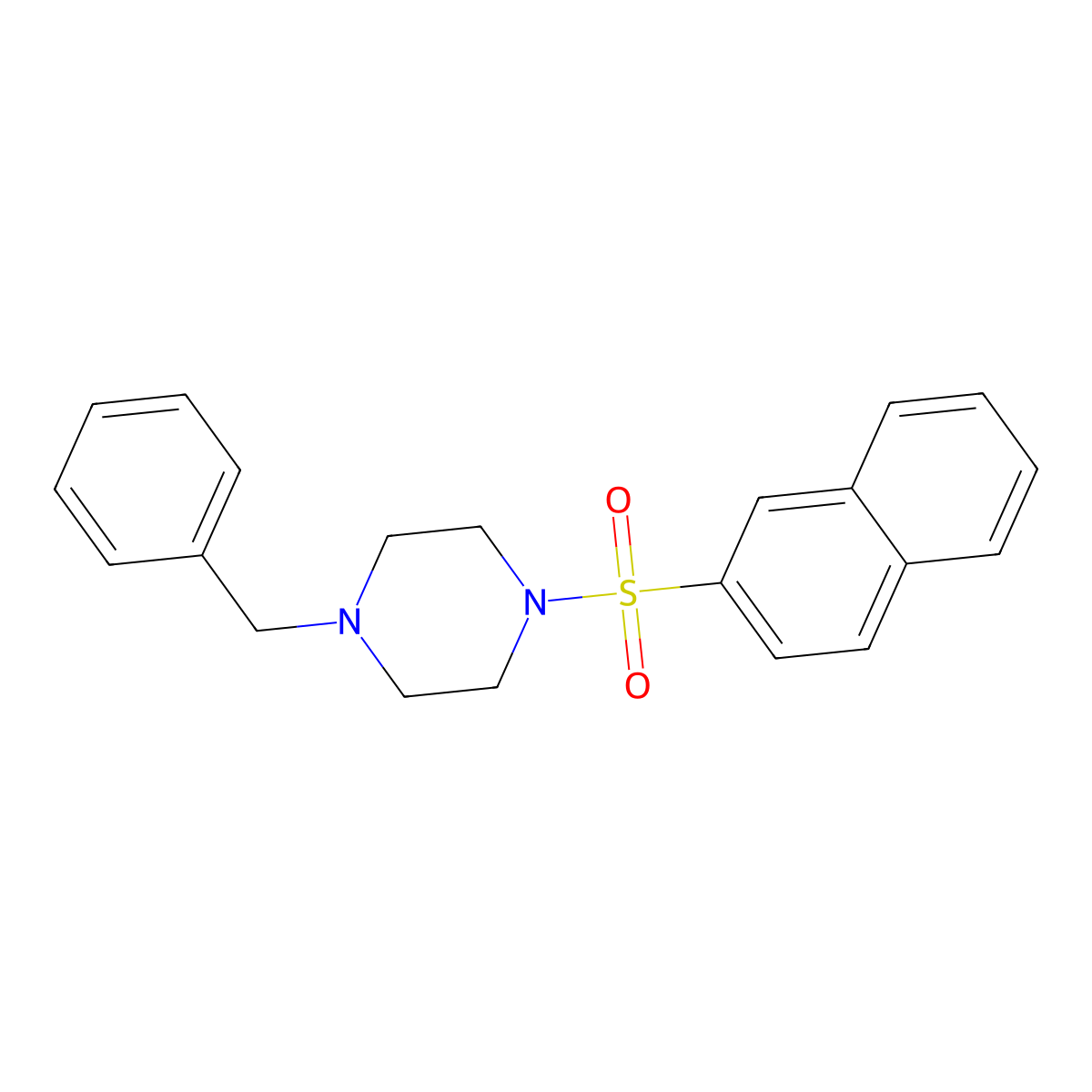 1-Benzyl-4-(naphthalene-2-sulfonyl)piperazine molecular structure, CAS 324067-22-3