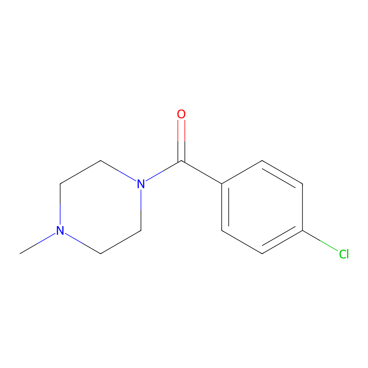 1-(4-Chlorobenzoyl)-4-methylpiperazine molecular structure, CAS 324067-32-5