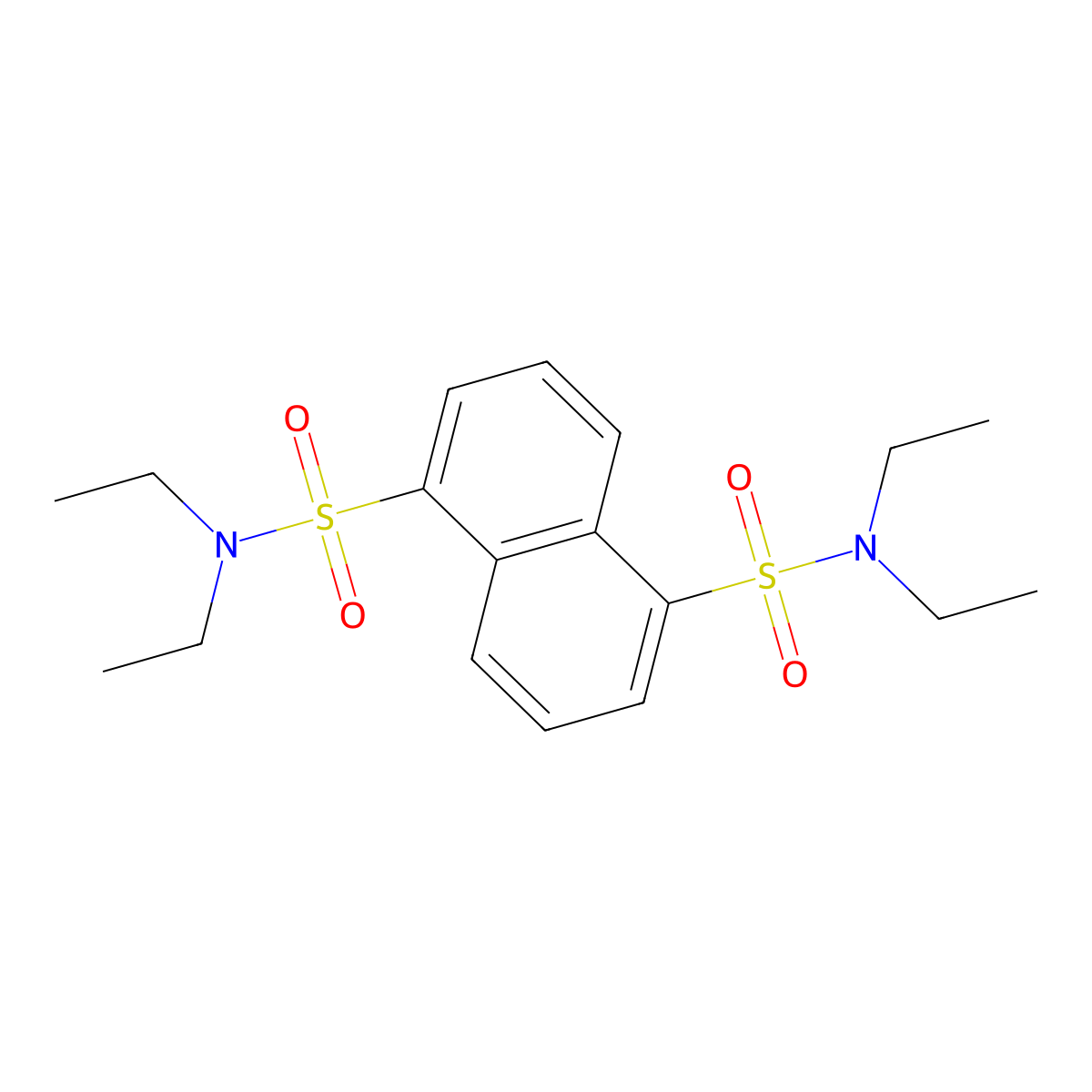 ({5-[(Diethylamino)sulfonyl]naphthyl}sulfonyl)diethylamine molecular structure, CAS 324067-58-5