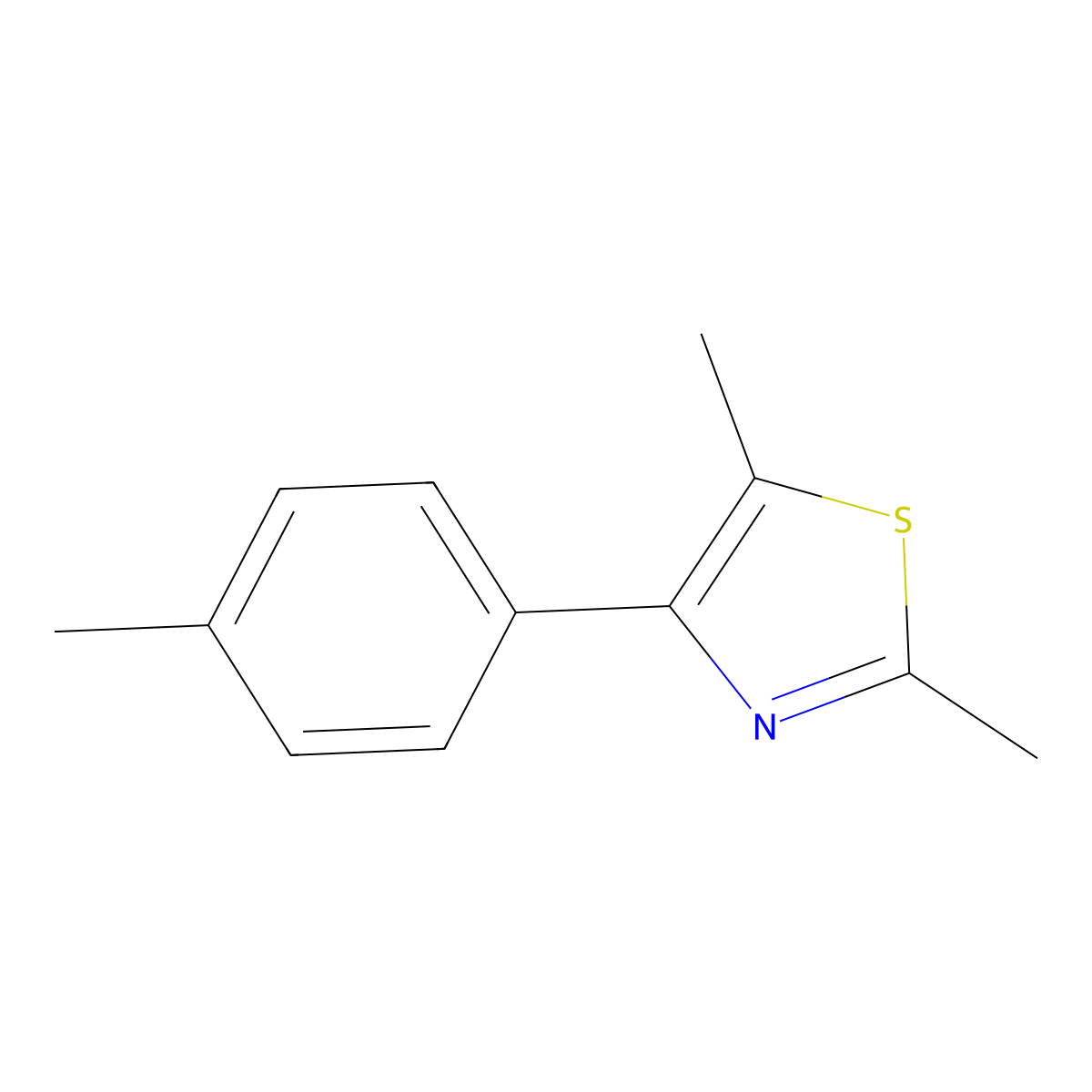2,5-Dimethyl-4-(4-methylphenyl)-1,3-thiazole molecular structure, CAS 324067-70-1