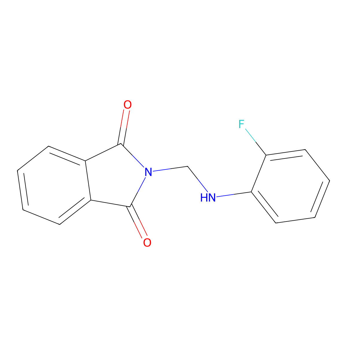 2-{[(2-fluorophenyl)amino]methyl}-2,3-dihydro-1H-isoindole-1,3-dione molecular structure, CAS 324067-74-5