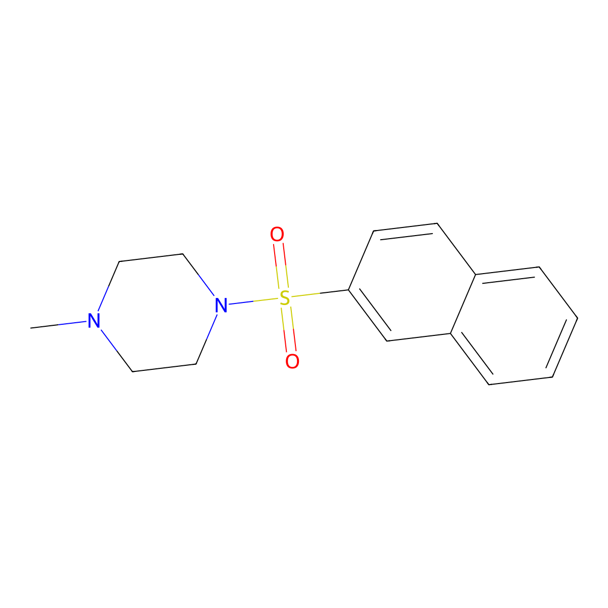 1-Methyl-4-(naphthalene-2-sulfonyl)piperazine molecular structure, CAS 324067-81-4