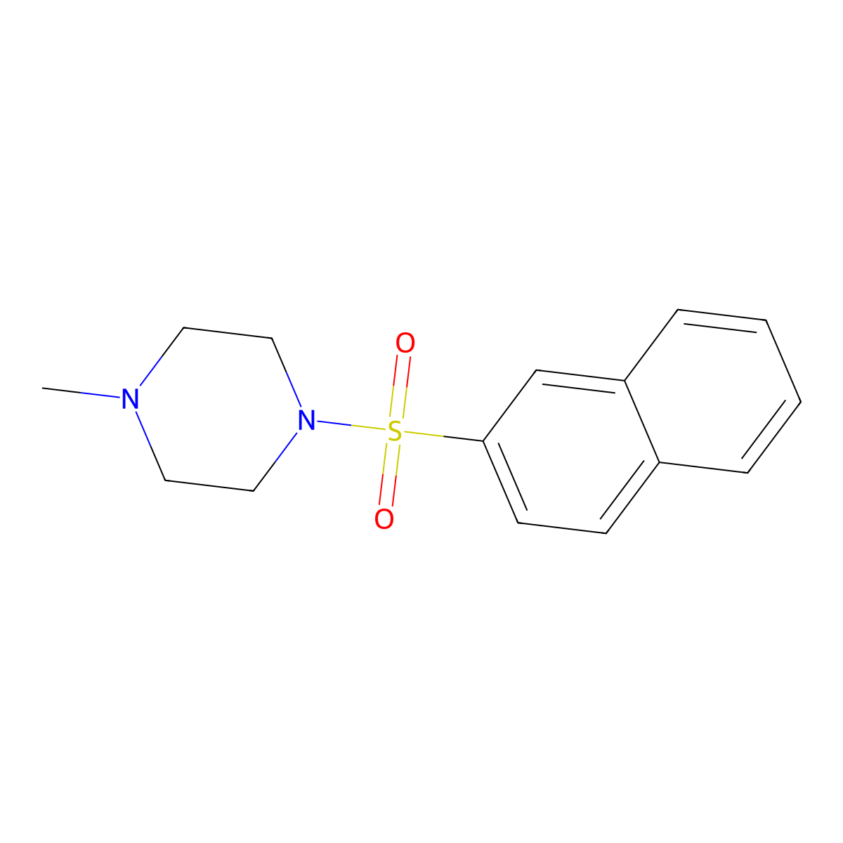 1-Methyl-4-(naphthalene-2-sulfonyl)piperazine molecular structure, CAS 324067-81-4