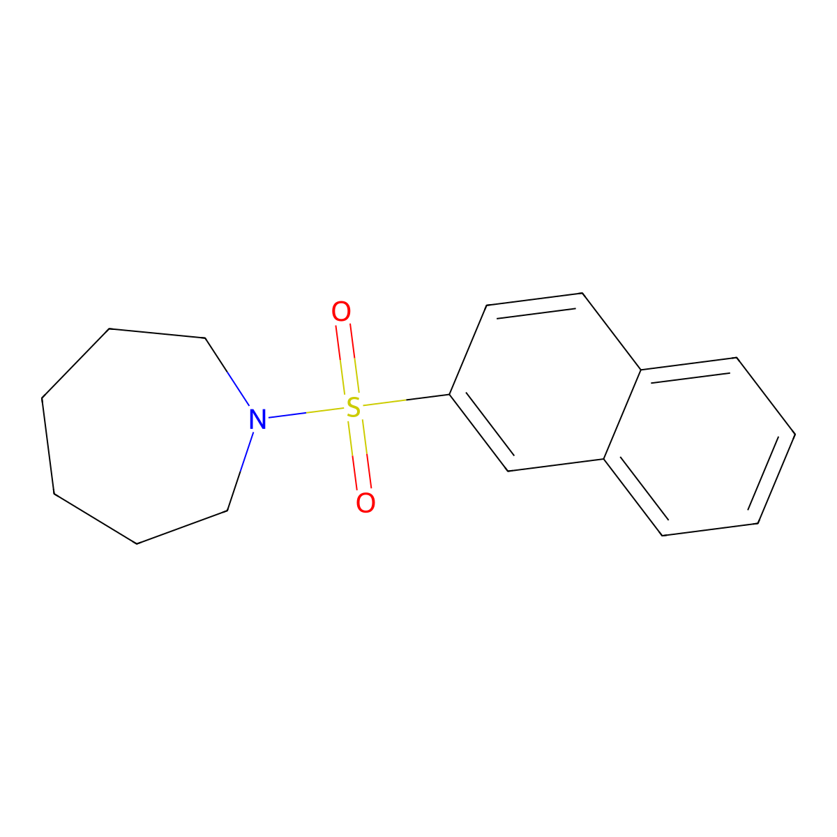 1-Naphthalen-2-ylsulfonylazepane molecular structure, CAS 324067-82-5