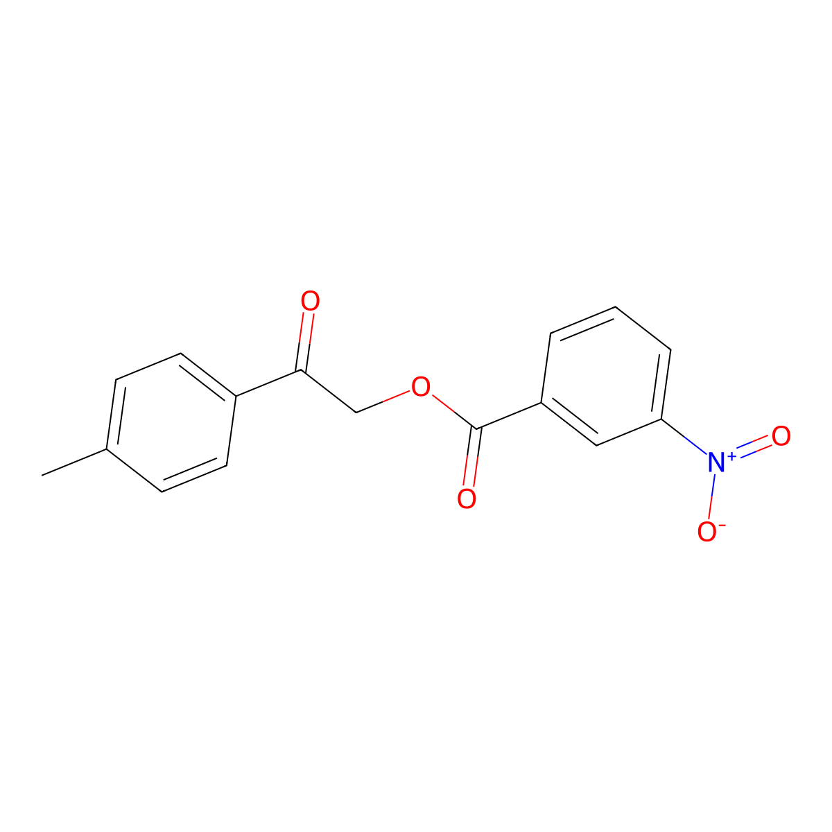 2-(4-Methylphenyl)-2-oxoethyl 3-nitrobenzoate molecular structure, CAS 324067-89-2