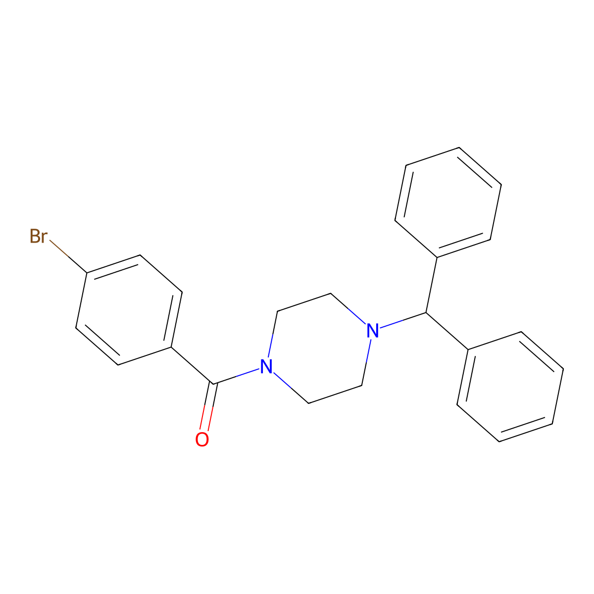 4-(Diphenylmethyl)piperazinyl 4-bromophenyl ketone molecular structure, CAS 324068-21-5