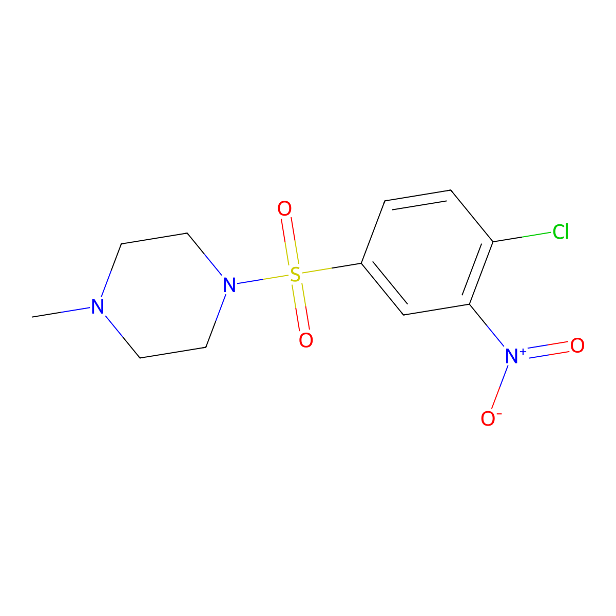 1-[(4-Chloro-3-nitrophenyl)sulfonyl]-4-methylpiperazine molecular structure, CAS 324068-31-7