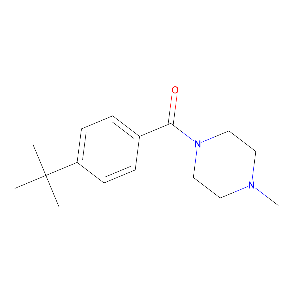 1-(4-Tert-butylbenzoyl)-4-methylpiperazine molecular structure, CAS 324068-33-9