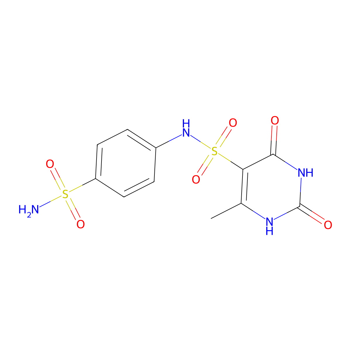 6-methyl-2,4-dioxo-N-(4-sulfamoylphenyl)-1,2,3,4-tetrahydropyrimidine-5-sulfonamide molecular structure, CAS 324068-51-1
