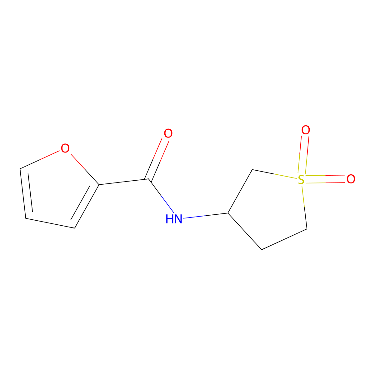 N-(1,1-dioxidotetrahydrothiophen-3-yl)furan-2-carboxamide molecular structure, CAS 324069-20-7
