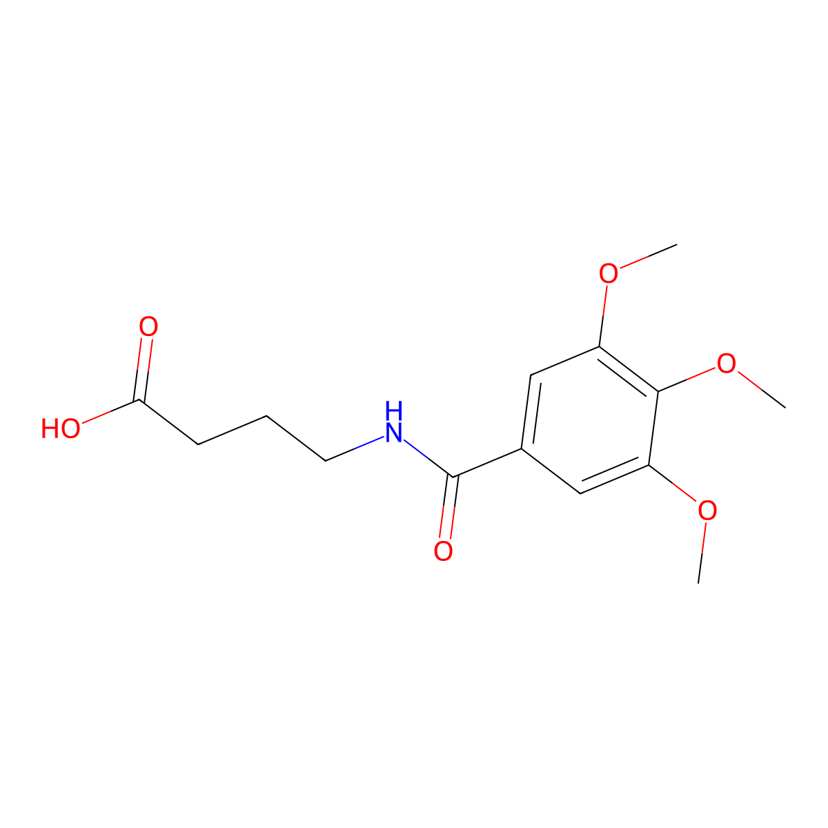 4-[(3,4,5-trimethoxybenzoyl)amino]butanoic Acid molecular structure, CAS 32407-13-9