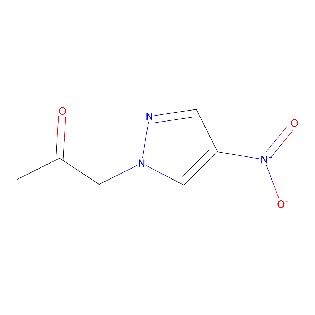 1-(4-nitro-1H-pyrazol-1-yl)propan-2-one molecular structure, CAS 32407-65-1