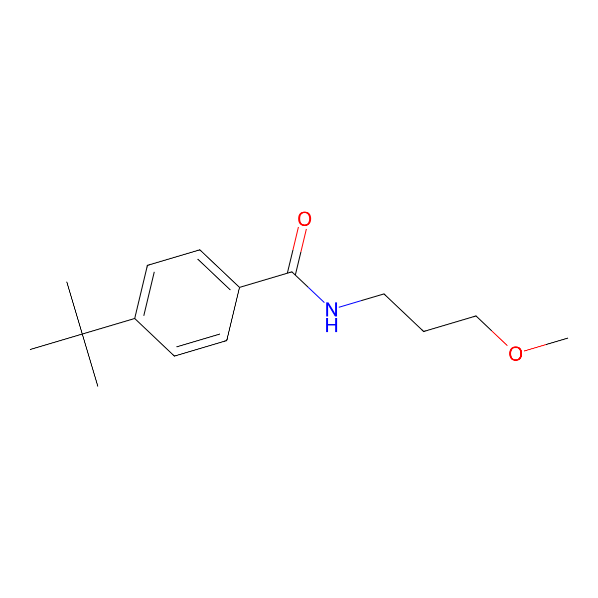 4-tert-butyl-N-(3-methoxypropyl)benzamide molecular structure, CAS 324070-98-6