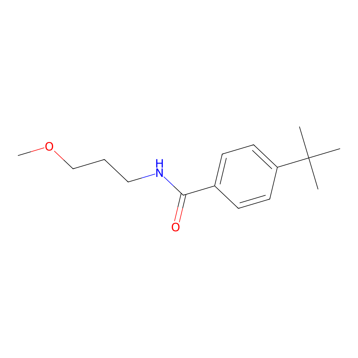 4-tert-butyl-N-(3-methoxypropyl)benzamide molecular structure, CAS 324070-98-6