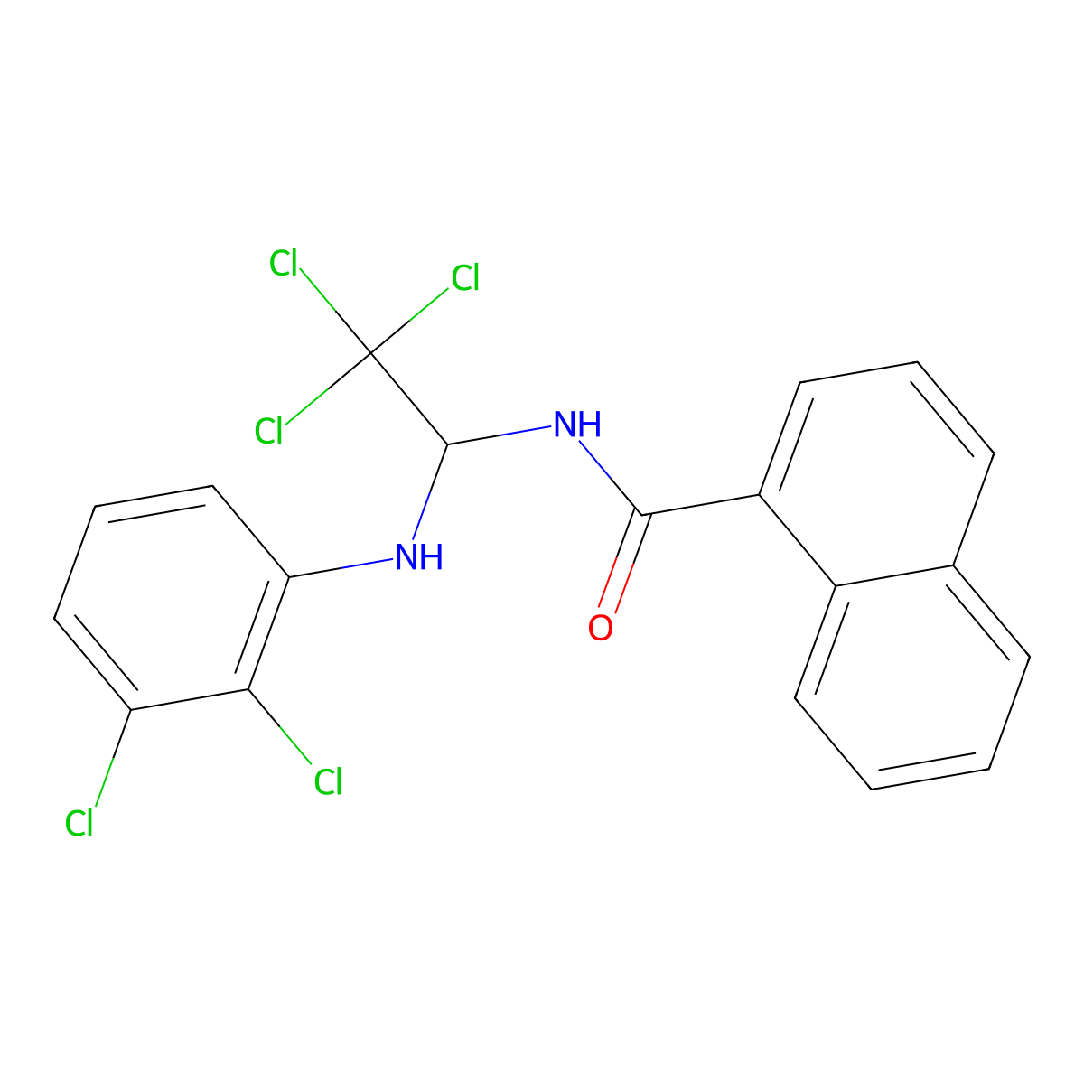 N-{2,2,2-trichloro-1-[(2,3-dichlorophenyl)amino]ethyl}naphthalene-1-carboxamide molecular structure, CAS 324072-54-0