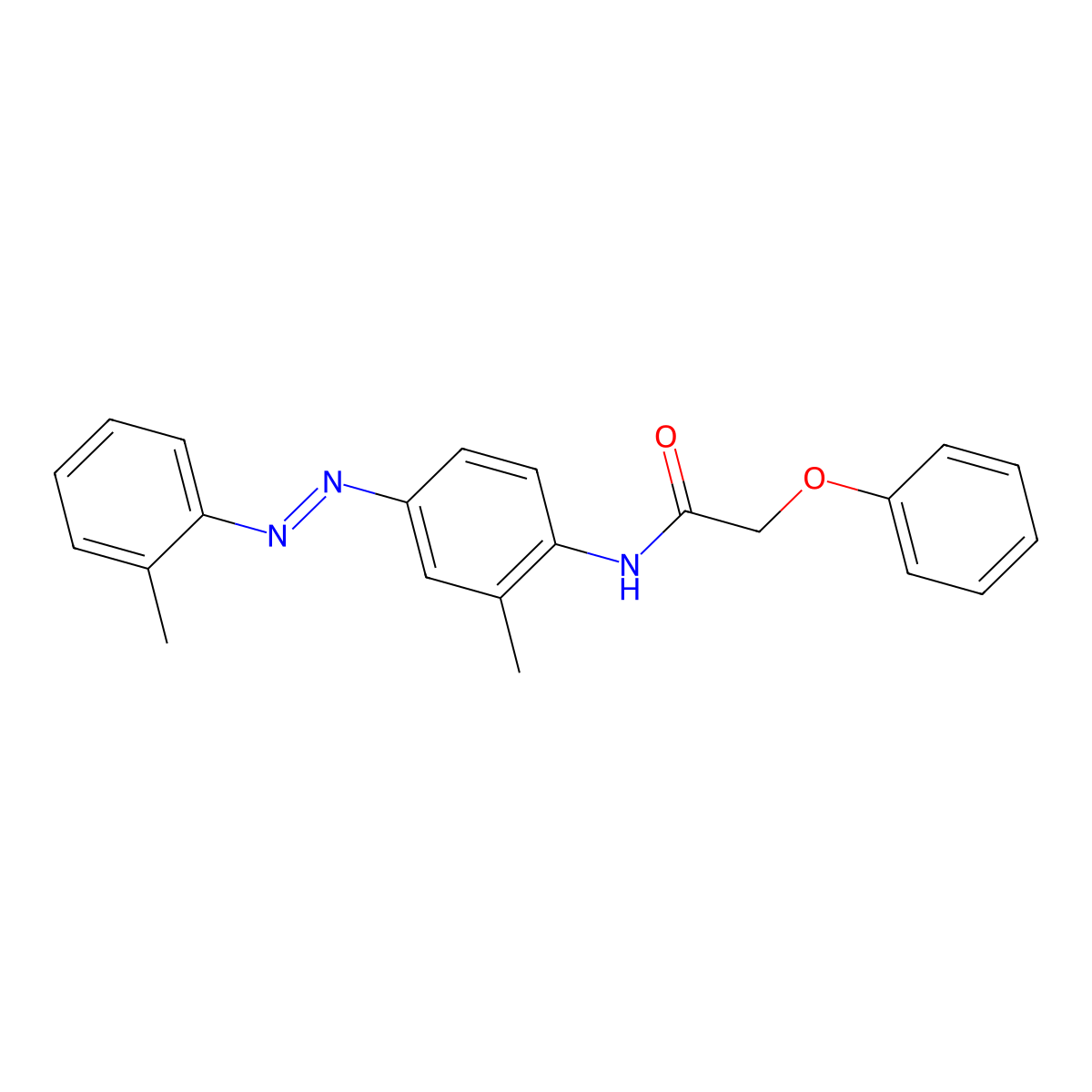 N-{2-methyl-4-[(E)-(2-methylphenyl)diazenyl]phenyl}-2-phenoxyacetamide molecular structure, CAS 324072-75-5