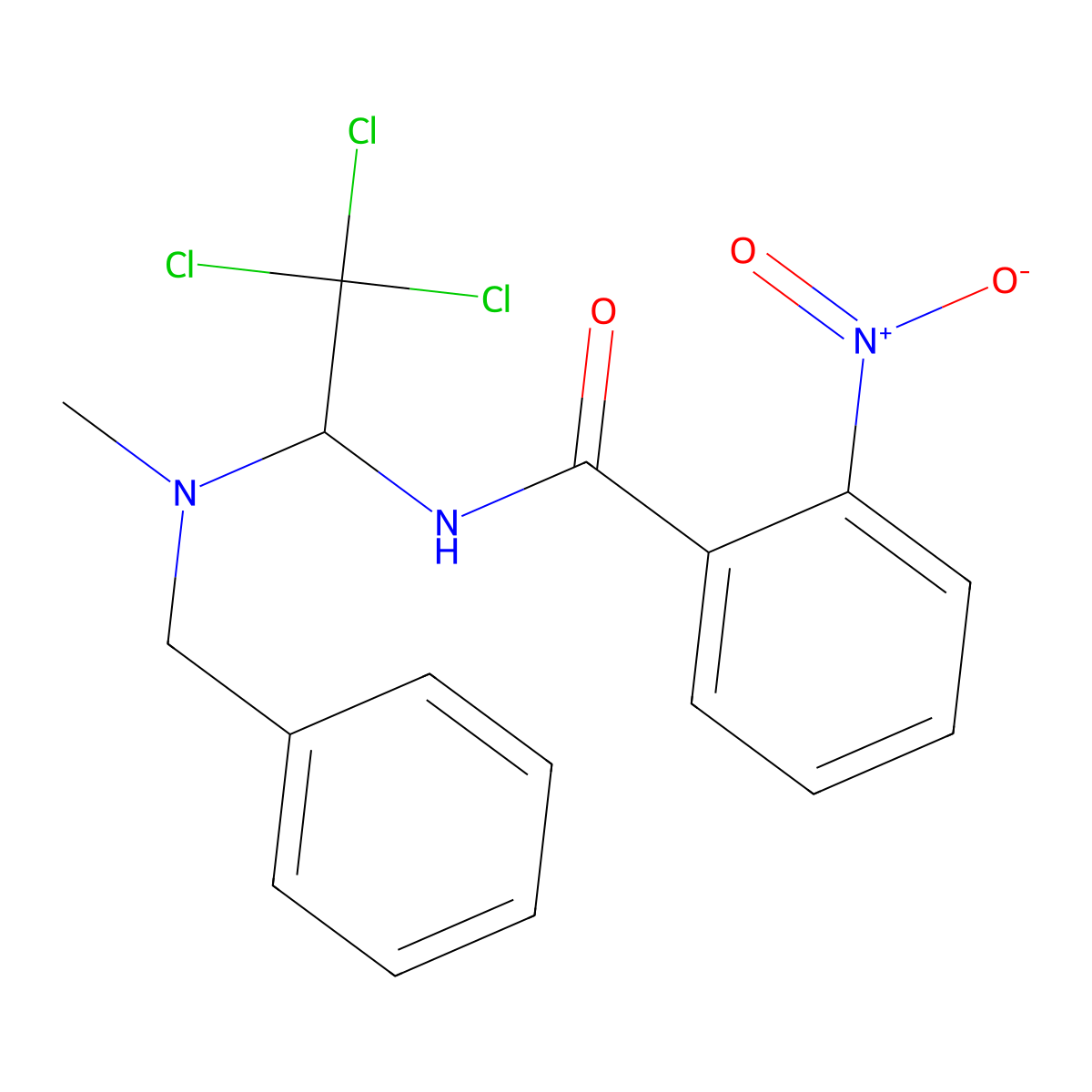 N-(1-(Benzyl(methyl)amino)-2,2,2-trichloroethyl)-2-nitrobenzamide molecular structure, CAS 324073-64-5