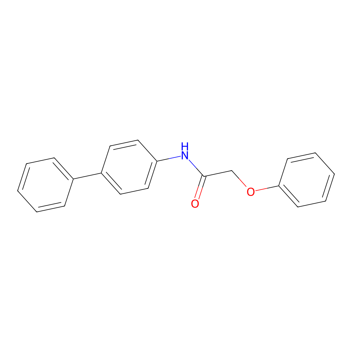 N-(1,1'-Biphenyl)-4-yl-2-phenoxyacetamide molecular structure, CAS 324073-84-9