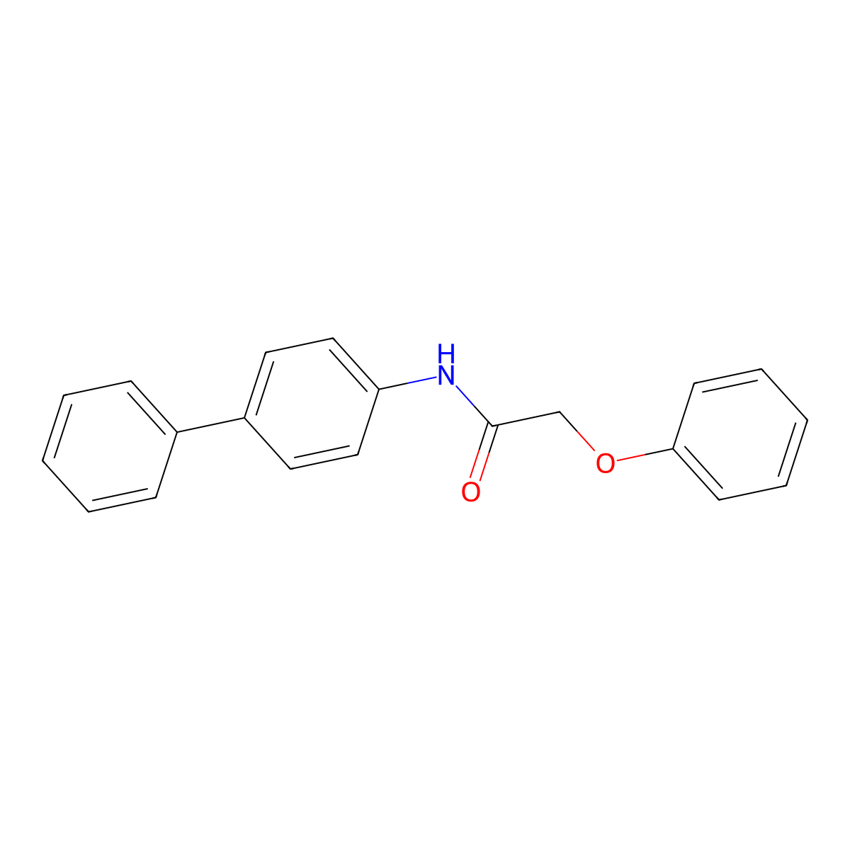 N-(1,1'-Biphenyl)-4-yl-2-phenoxyacetamide molecular structure, CAS 324073-84-9