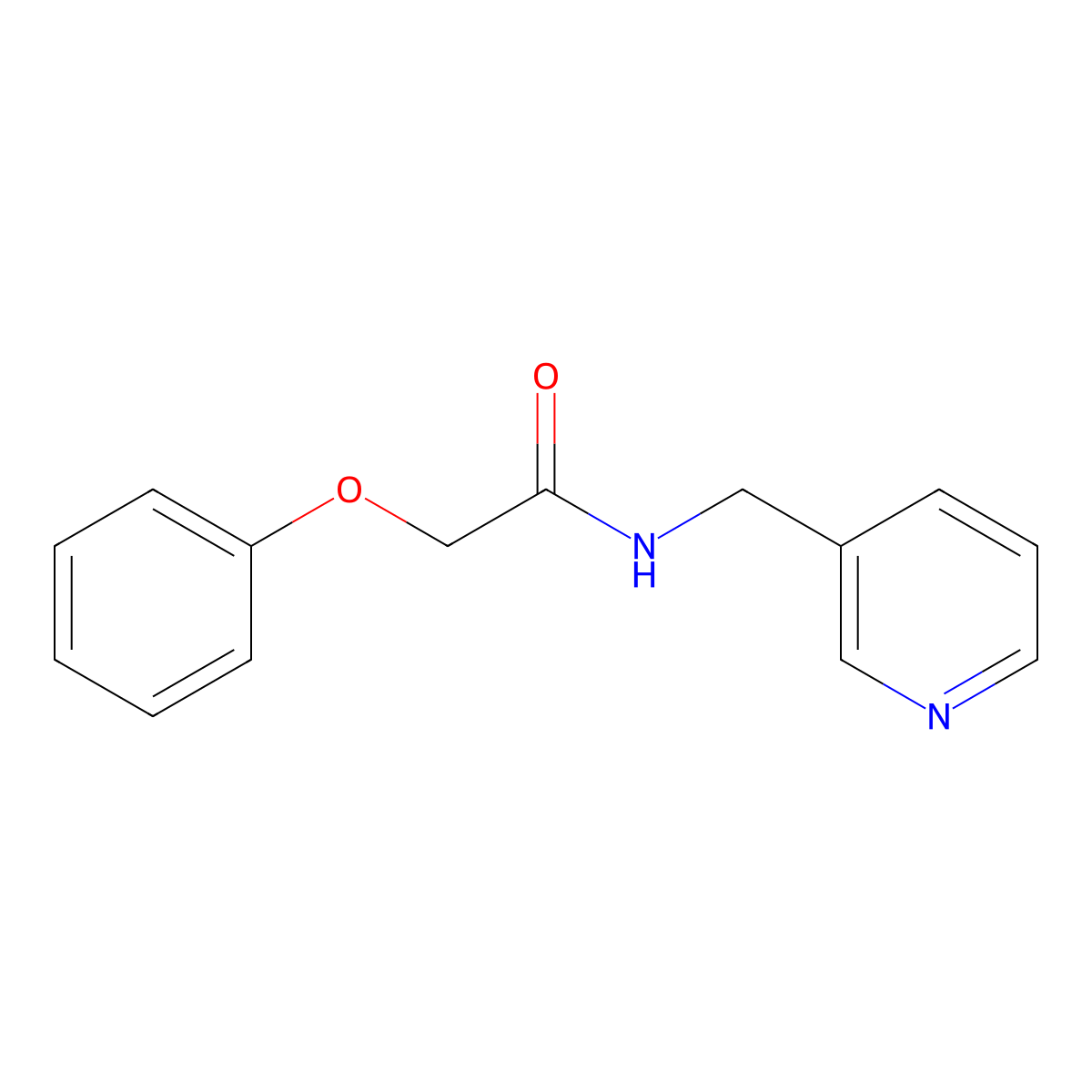 2-phenoxy-N-(pyridin-3-ylmethyl)acetamide molecular structure, CAS 324073-85-0