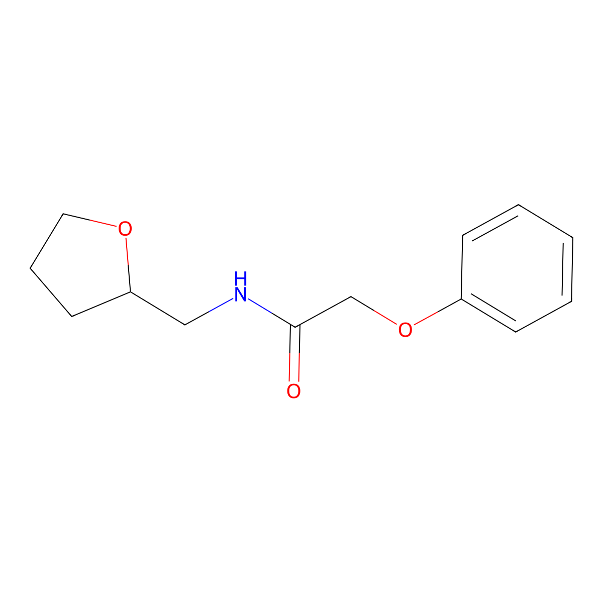 2-phenoxy-N-(tetrahydro-2-furanylmethyl)acetamide molecular structure, CAS 324073-86-1