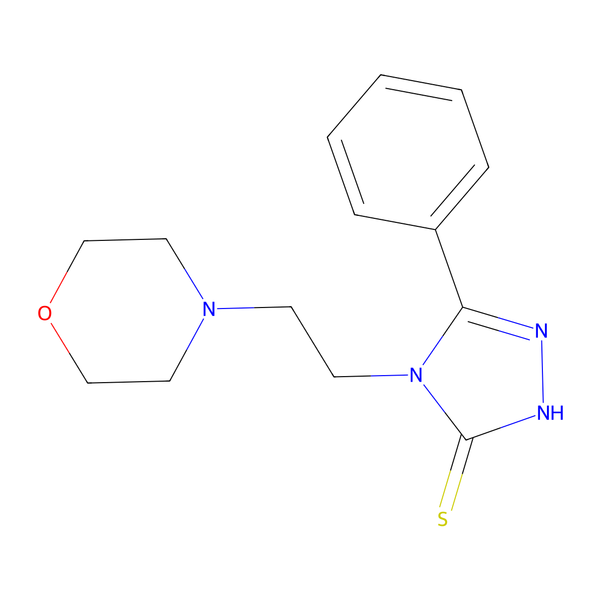 4-[2-(4-morpholinyl)ethyl]-5-phenyl-4H-1,2,4-triazole-3-thiol molecular structure, CAS 324074-94-4