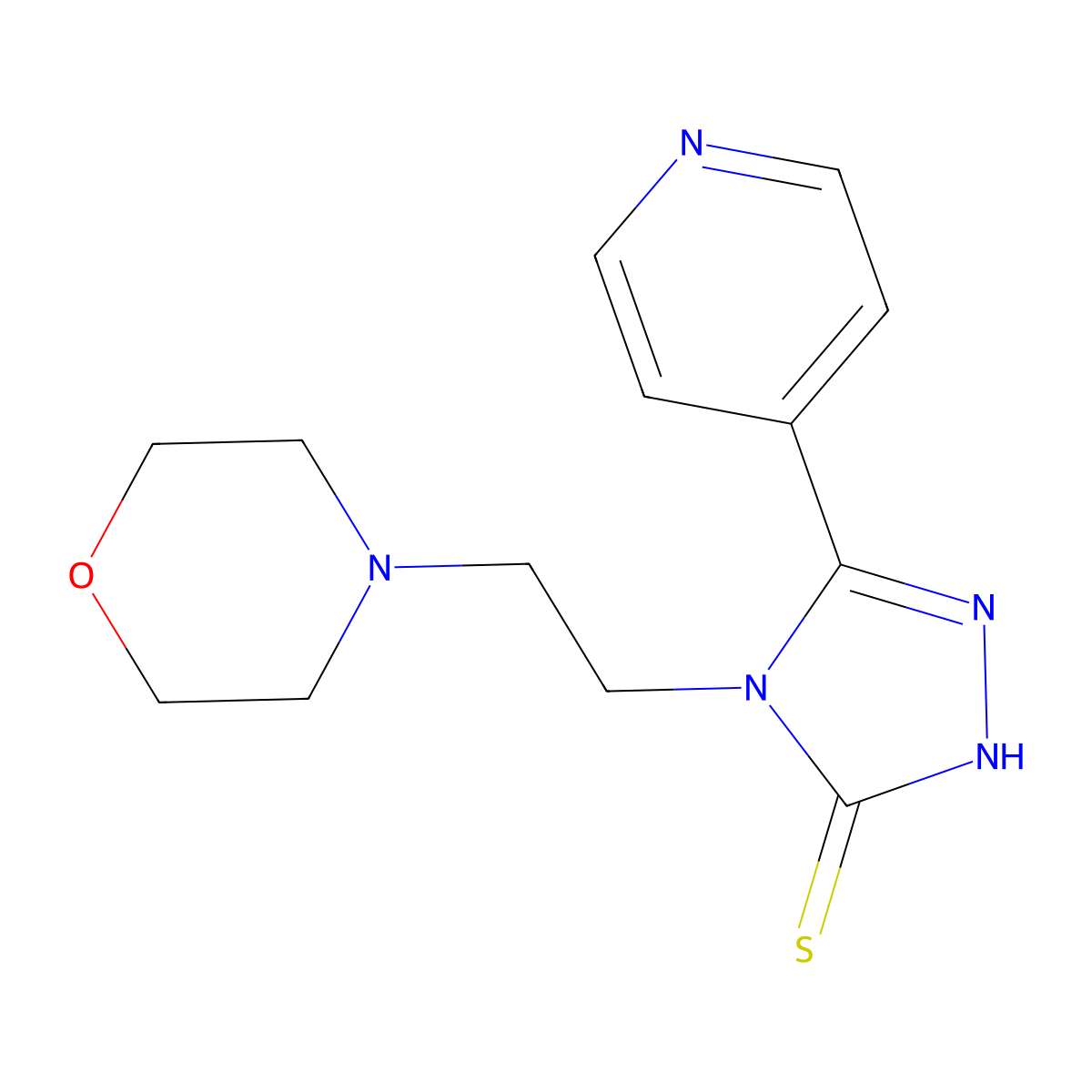 4-[2-(morpholin-4-yl)ethyl]-5-(pyridin-4-yl)-4H-1,2,4-triazole-3-thiol molecular structure, CAS 324075-01-6