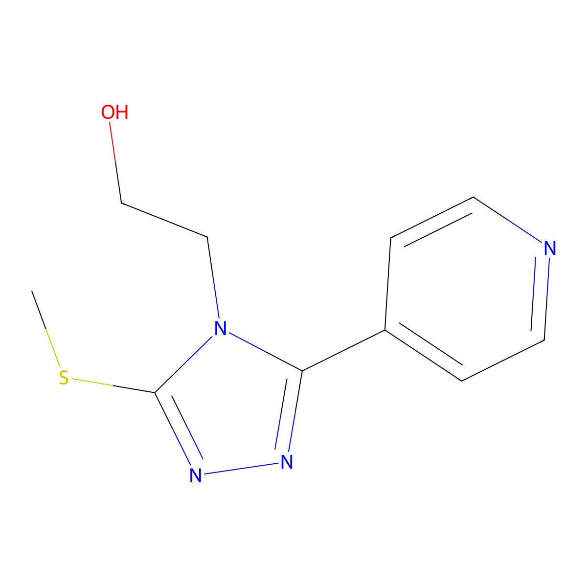 2-[3-(methylsulfanyl)-5-(4-pyridinyl)-4H-1,2,4-triazol-4-yl]ethanol molecular structure, CAS 324075-06-1