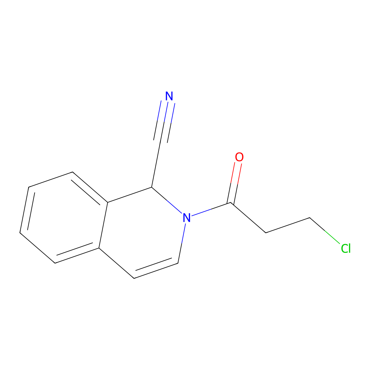 2-(3-Chloropropanoyl)-1,2-dihydroisoquinoline-1-carbonitrile molecular structure, CAS 32409-95-3