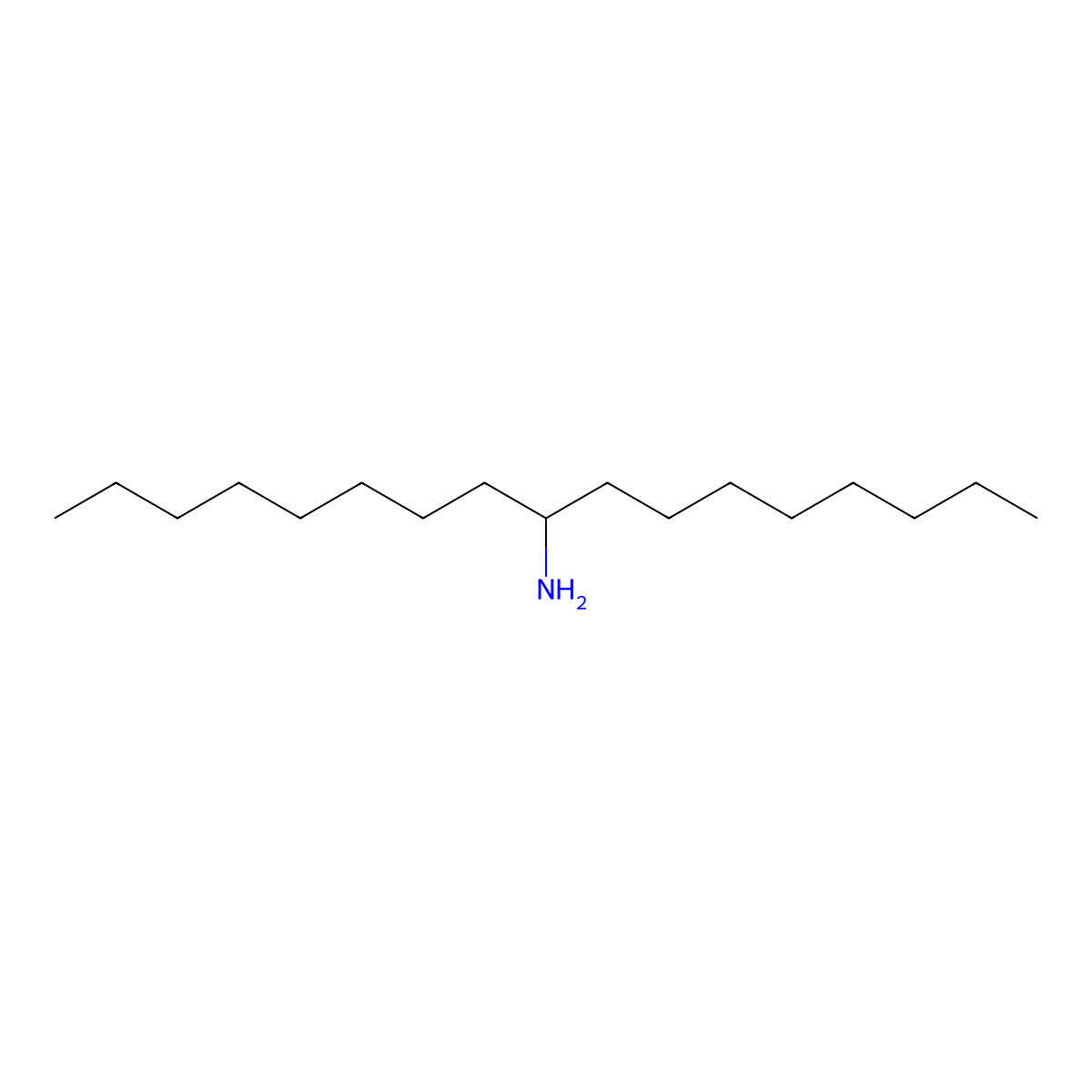Heptadecan-9-amine molecular structure, CAS 3241-20-1