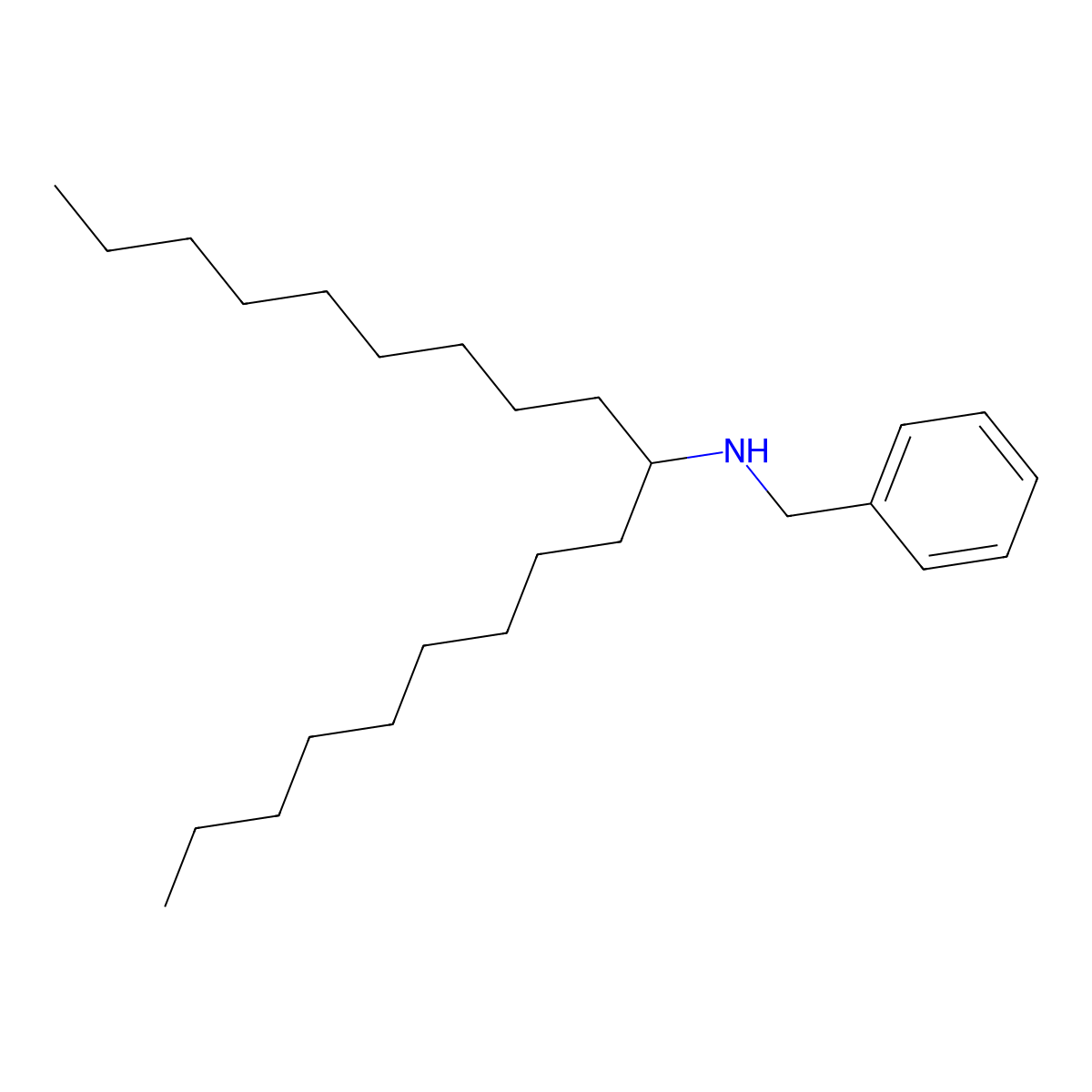 N-benzylnonadecan-10-amine molecular structure, CAS 3241-25-6