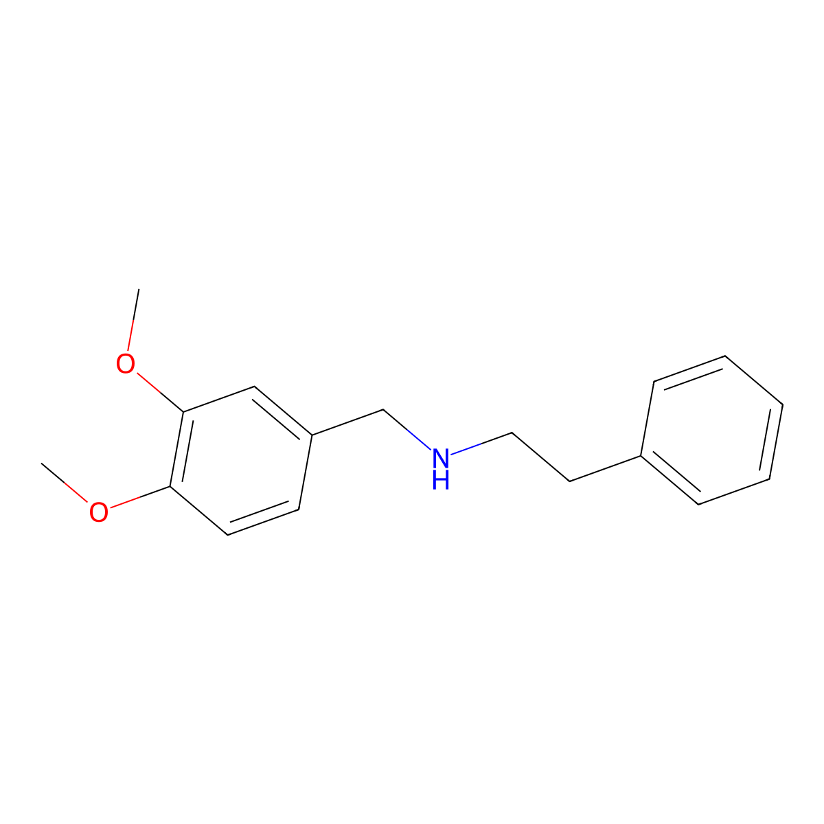 (3,4-Dimethoxybenzyl)(2-phenylethyl)amine molecular structure, CAS 3241-76-7