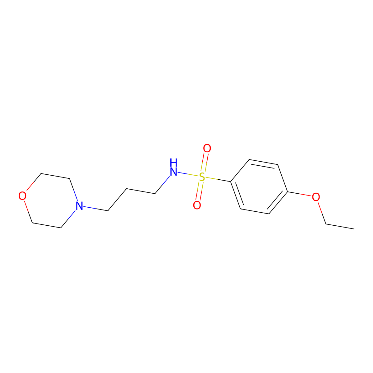 Benzenesulfonamide, p-ethoxy-N-(3-morpholinopropyl)- molecular structure, CAS 32410-94-9
