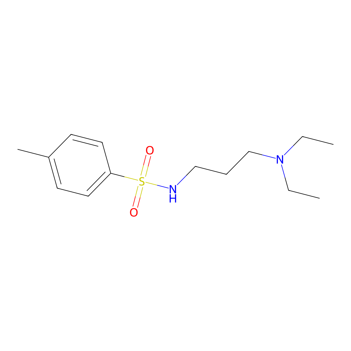 p-Toluenesulfonamide, N-(3-diethylaminopropyl)- molecular structure, CAS 32411-06-6