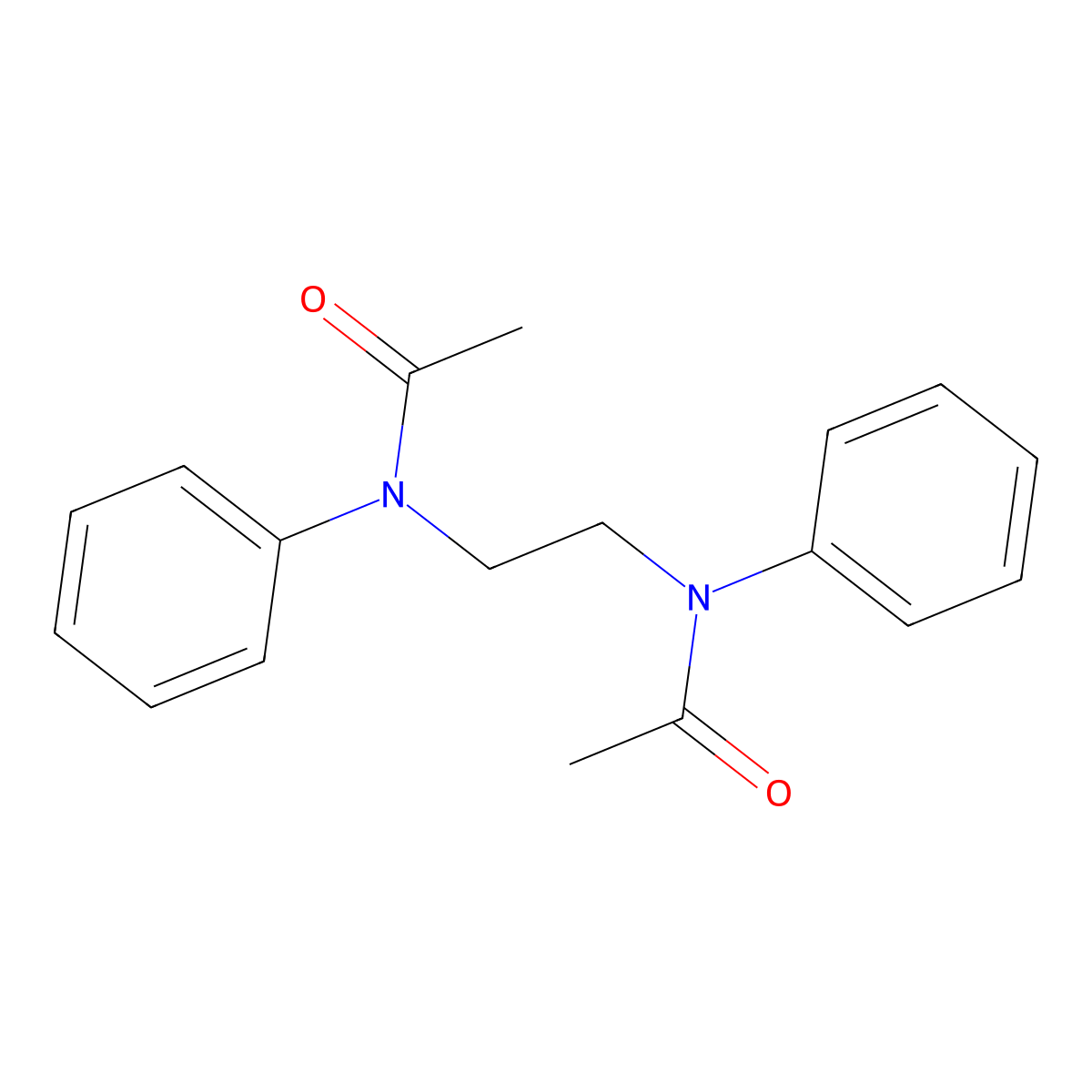 N-[2-(N-acetylanilino)ethyl]-N-phenylacetamide molecular structure, CAS 32411-73-7