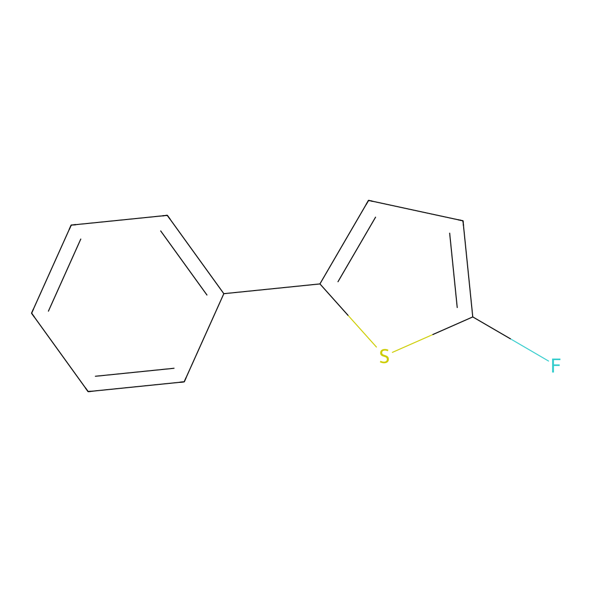 2-Fluoro-5-phenylthiophene molecular structure, CAS 32415-40-0