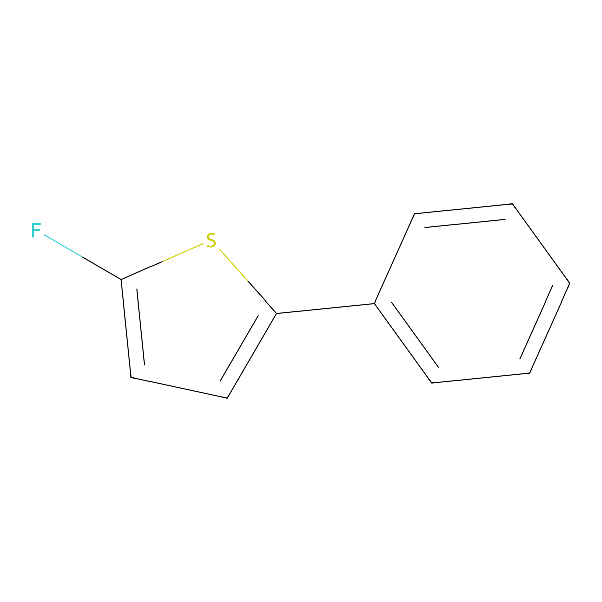 2-Fluoro-5-phenylthiophene molecular structure, CAS 32415-40-0