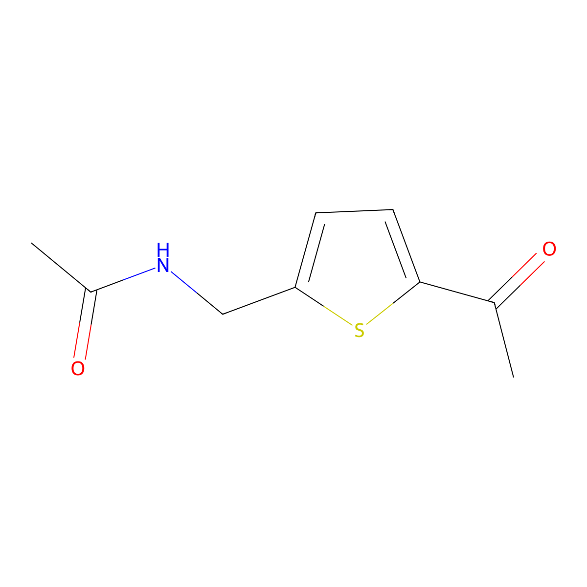 N-[(5-Acetyl-2-thienyl)methyl]acetamide molecular structure, CAS 32415-45-5