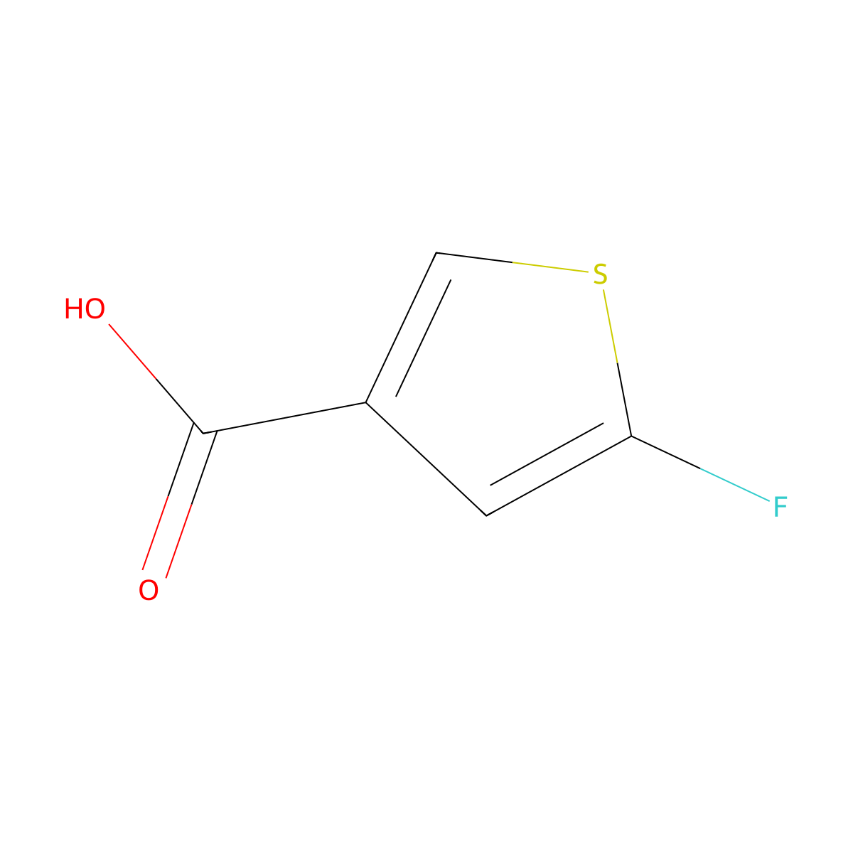5-fluorothiophene-3-carboxylic Acid molecular structure, CAS 32415-50-2