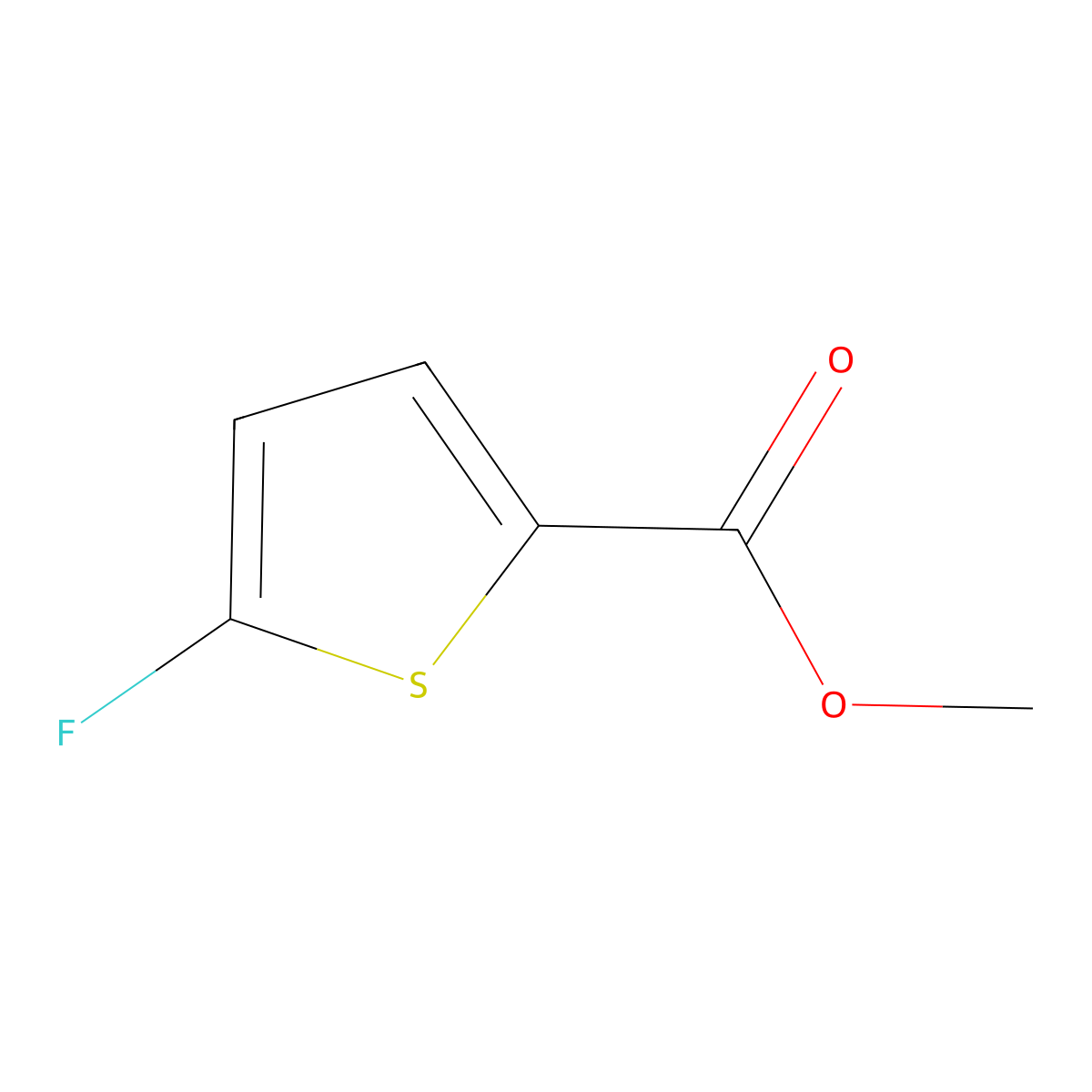 Methyl 5-fluorothiophene-2-carboxylate molecular structure, CAS 32415-89-7