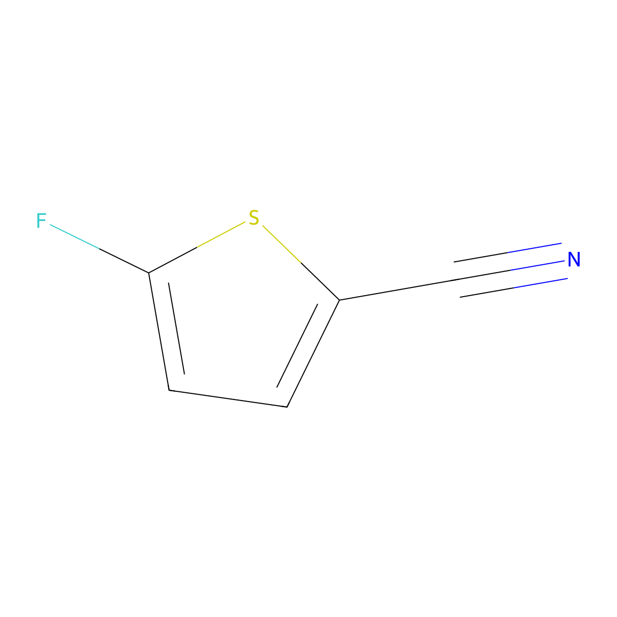 5-Fluorothiophene-2-carbonitrile molecular structure, CAS 32415-91-1