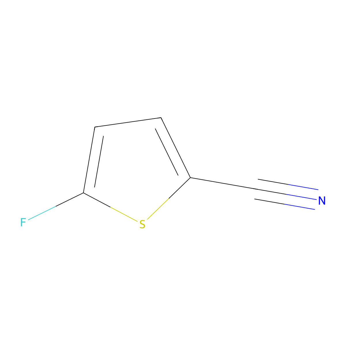 5-Fluorothiophene-2-carbonitrile molecular structure, CAS 32415-91-1