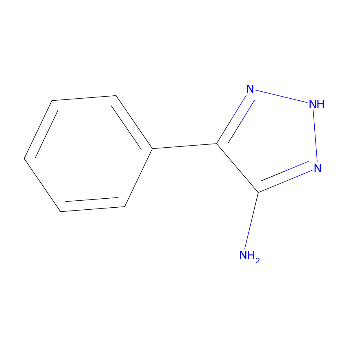 4-Phenyl-1H-1,2,3-triazol-5-amine molecular structure, CAS 32416-41-4