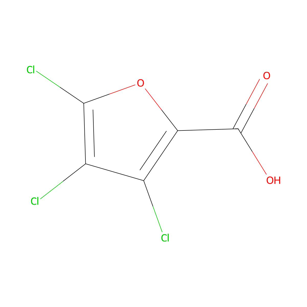 2-Furoic acid, 3,4,5-trichloro- molecular structure, CAS 32417-81-5