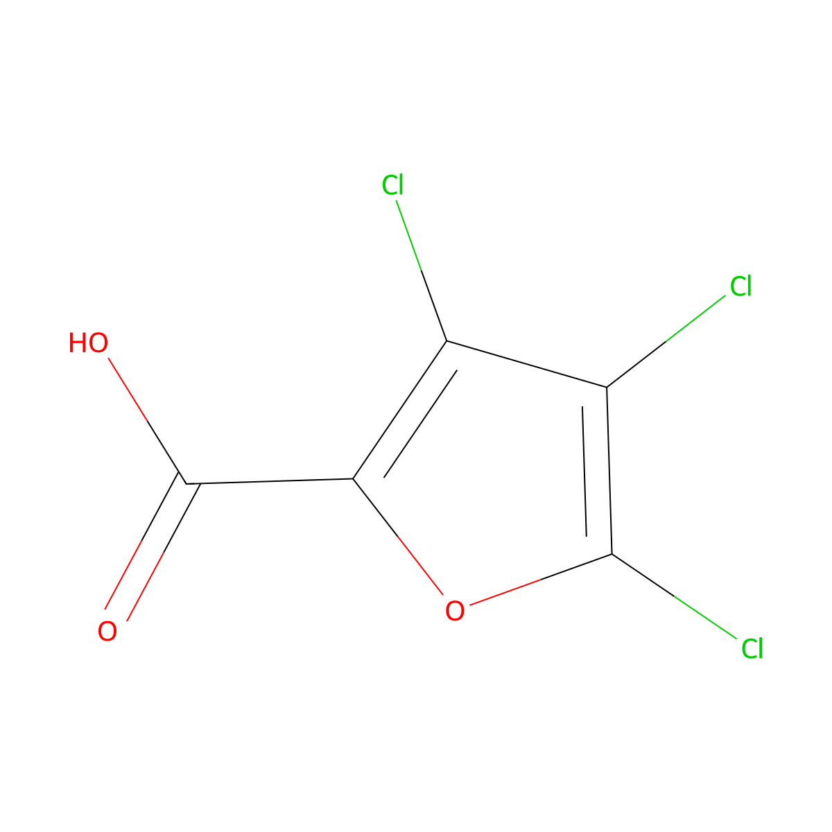 2-Furoic acid, 3,4,5-trichloro- molecular structure, CAS 32417-81-5