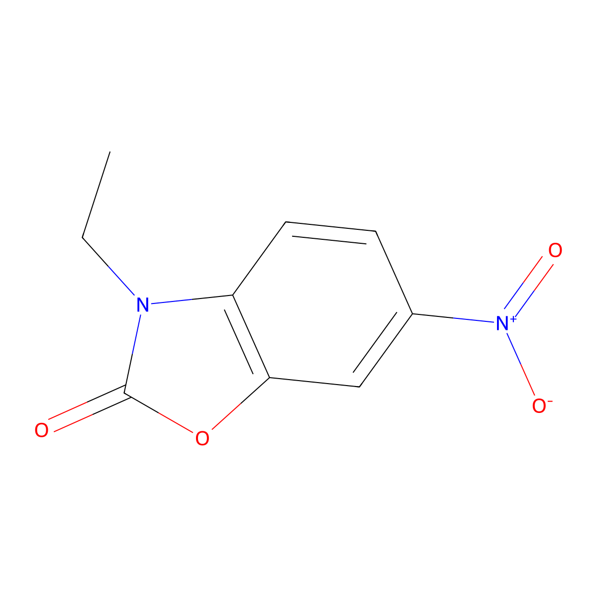 3-Ethyl-6-nitro-1,3-benzoxazol-2-one molecular structure, CAS 32418-07-8