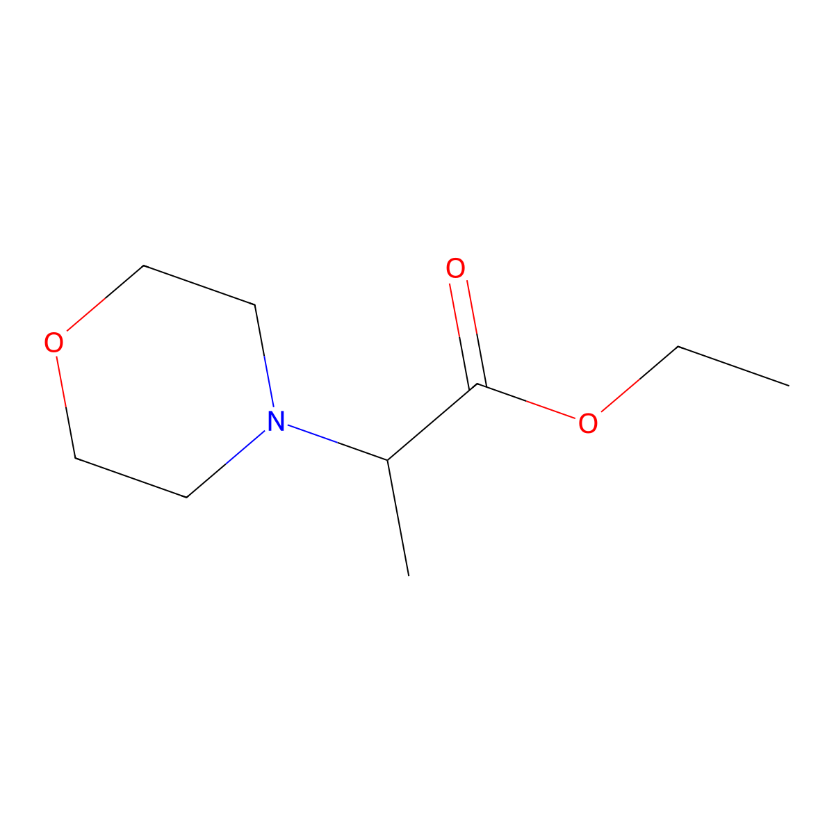 Ethyl 2-morpholin-4-ylpropanoate molecular structure, CAS 32418-62-5
