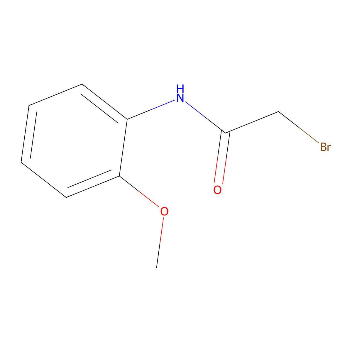 2-bromo-N-(2-methoxyphenyl)acetamide molecular structure, CAS 32428-69-6