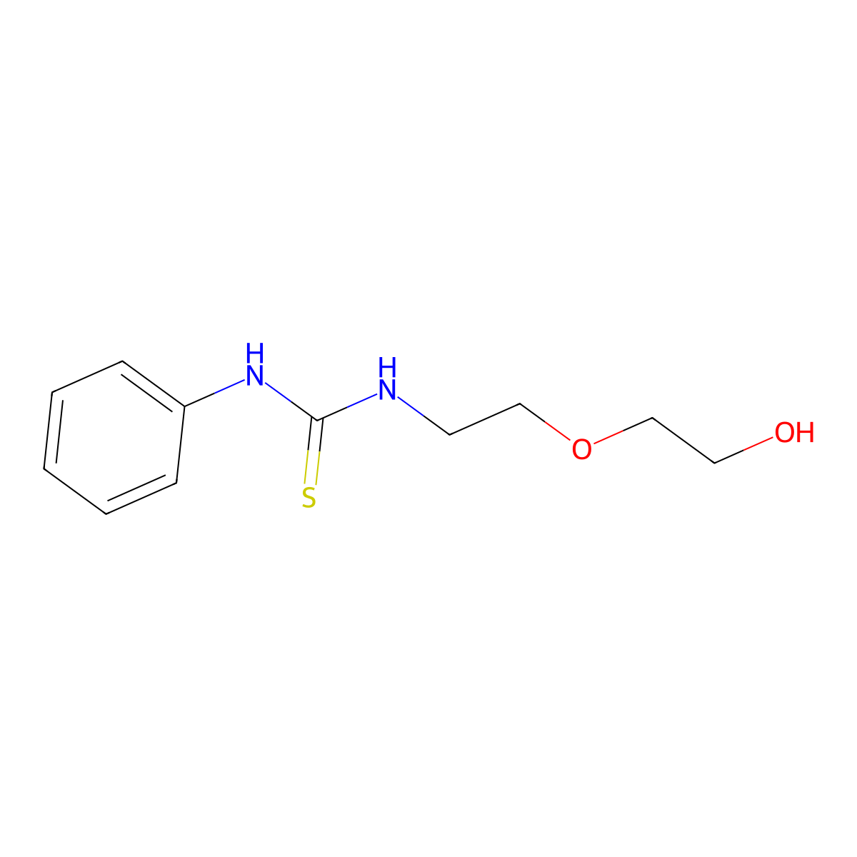 3-[2-(2-Hydroxyethoxy)ethyl]-1-phenylthiourea molecular structure, CAS 32428-82-3